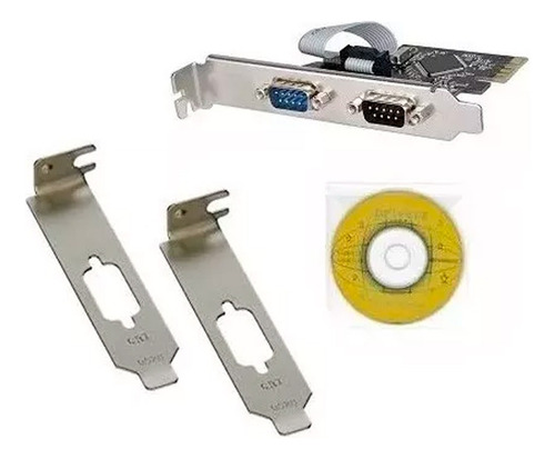 Tarjeta Pci-e Express X1 Dos Puertos Seriales Db9 Com Rs-232