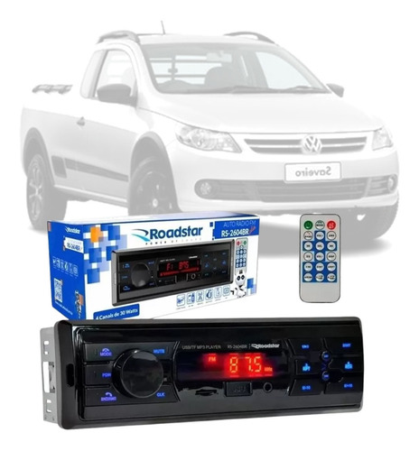 Aparelho Radio Mp3 Fm Usb Bluetooth Roadstar Vw Saveiro G5