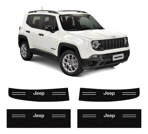 Soleira Da Porta Para Jeep Renegade Adesivo Preto - Genérico