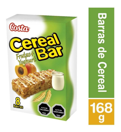 Pack Barra Cereal Costa Cereal Fruta+yoghurt 8 Un De 21 G