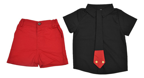Camisa Para Niños Caballero Corbata Shorts Ropa