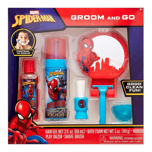 Spider Man - Juego De 6 Piezas De Baño Para Novio Y Go, Gel