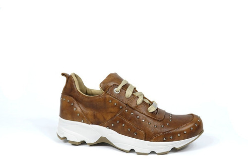 Imagen 3 de 5 de Zapatilla De Mujer Con Plataforma Y Cordones - Urbanas