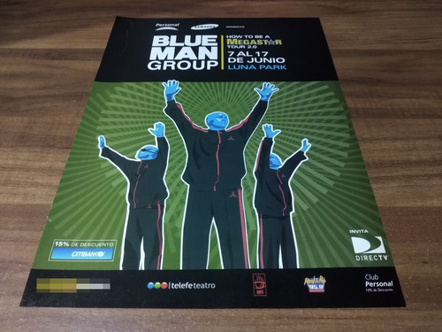 (pd926) Publicidad Blue Man Group Luna Park * 2007 (Usado)