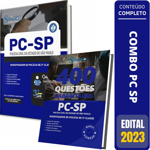 Kit Apostila Pc Sp Investigador De Polícia + Questões