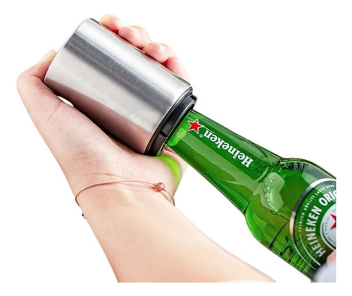 Destapador Magnético Para Botellas Cerveza Refresco Acero