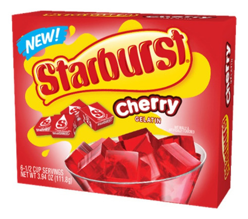 Starburst Gelatina Sabor Cereza 112 Grs 4pack