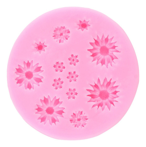 4pcs Molde De Silicona Margarita Fondant Pasta Resina