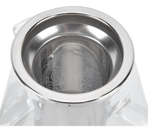 Tetera De Vidrio Transparente Extraíble De Acero Inoxidable