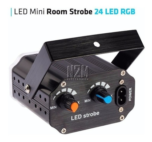 Imagen 2 de 5 de Flash Led Audioritmico 10w Strobe Rgb Luces Dj Boliche Fiestas