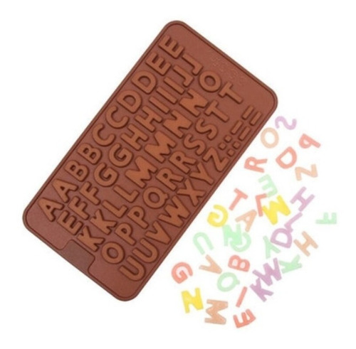 Molde Silicona Abecedario Letras Chocolate Fondant Belgrano