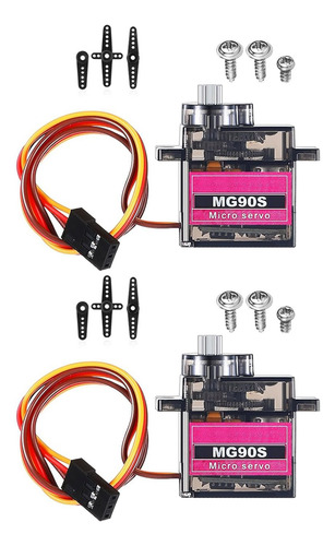 Tecneu 2 Piezas Servomotor Mg90s Engranes Metálicos 2.2kg Arduino Alto Torque
