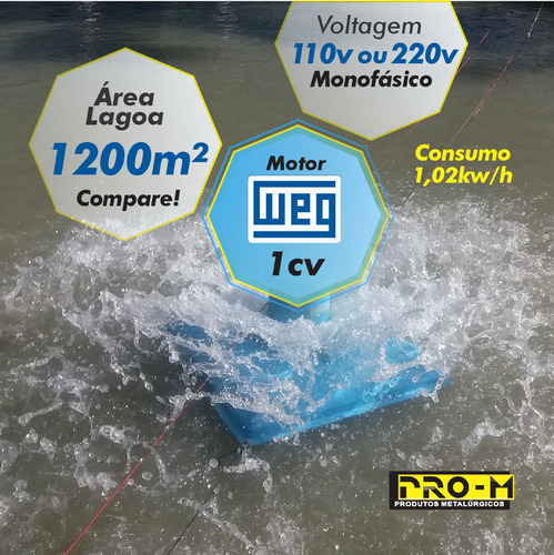 Aerador Chafariz Para Piscicultura 1 Cv - Para 1200 Mts²