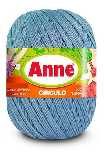 Linha Anne 250 Metros Circulo Para Crochê, Tricô E Amigurumi Cor Aquario - 2927