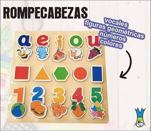 Tabla Vocales Números Juegos Didacticos Montessori Infantile
