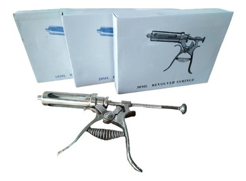 Jeringa Automática Tipo Pistola Para Ganado 20 Ml, Jeringas