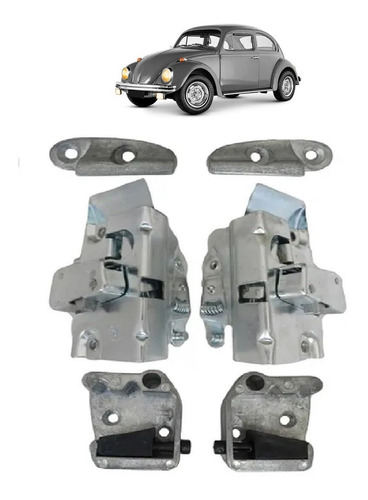 Kit Fechadura Batente Guia De Porta Fusca 1959 A 1977 Todos