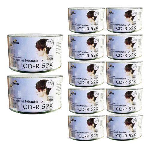 Cd-r 52x Imprimible Cursor 50 U Pack X 12