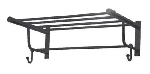 Repisa Toallero Rack Nea Recto Negro Mate Ottone