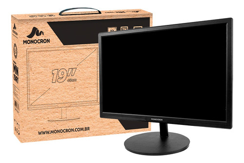 Monitor Mn19r1 19 Polegadas Tn 1440x900 Hdmi Vga Vesa Cor Preto