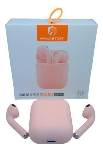 Fone De Ouvido I12 Tws Bluetooth Com Touch H'maston - Rosa