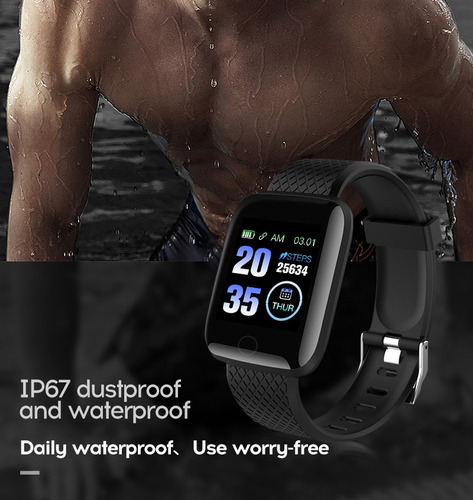 Imagen 4 de 10 de Reloj Inteligente 116 Plus D13 Smartwatch Fit Android iPhone