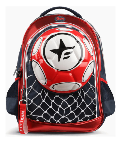 Mochila Espalda 18  Con Luz Led Mundial Futbol Pelota Footy