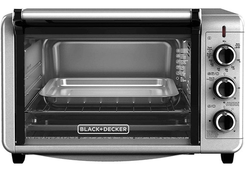 Horno de mesa eléctrico Black+Decker Dining-In TO3210SSD 24L plateado 120V