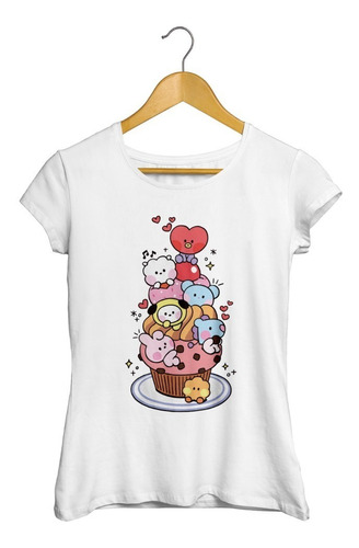 Blusa Playera Bts Bt21 Panquecito Kpop Para Mujer / Niña  