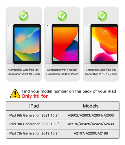 Funda Para iPad De 9ª/8ª/7ª Generación 2021/2020/2019 (funda
