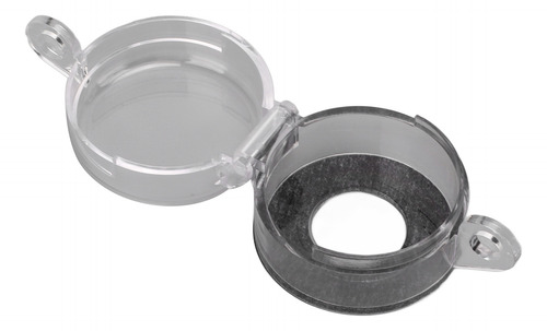 Tapa De Botón Pulsador, Cilindro De Polvo Transparente De Em