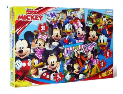 Puzzle Mickey Disney X 4 Rompecabezas Tapi - Sharif Express