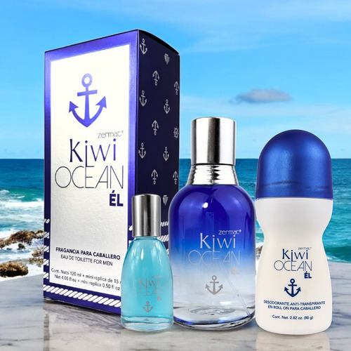 Paquete Kiwi Ocean Zermat Caballero 135ml + Desodorante