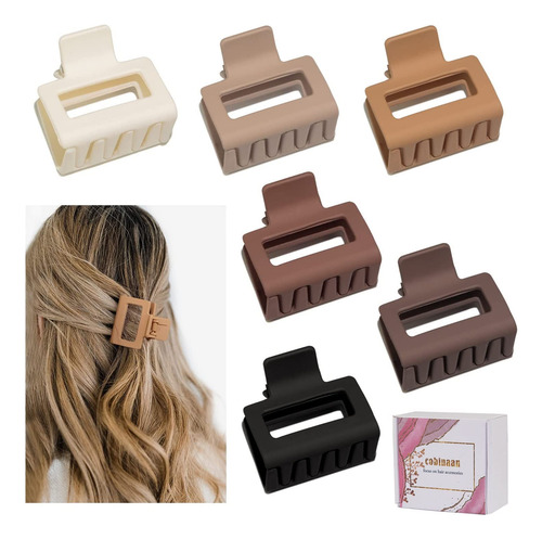 Set De 6 Pinzas Para El Cabello Para Mujer, Clips Para