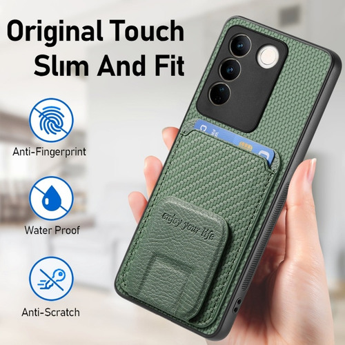 Funda For Con Soporte Plegable Y Bolsa De Tarjetas For Vivo