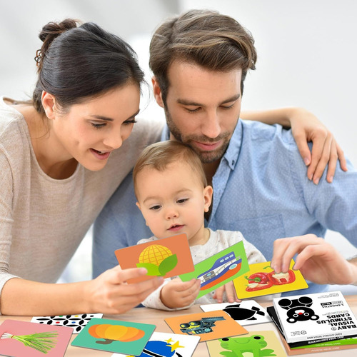 80 Tarjetas De Estimulación Visual Para Bebes, Tarjetas