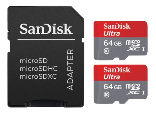 Cartão de memória Sandisk Ultra Microsdxc 2 Pack 64GB