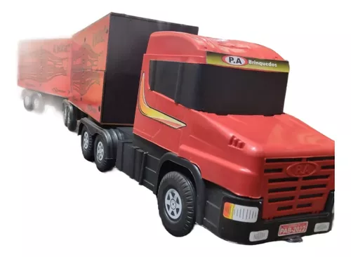 Carreta Scania Bi-trem Madeira Brinquedo Infantil 1,15 Metro em Promoção na  Americanas