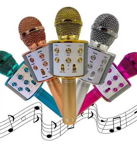 Microfone Karaokê Bluetooth Sem Fio Com Gravação USB MP3 - Proinfo