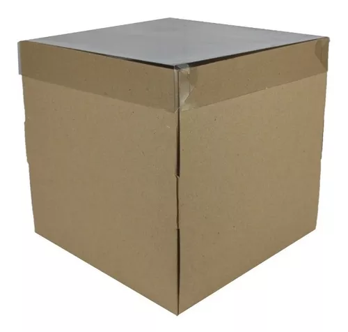 Caja cubo de cartón con tapa para regalo