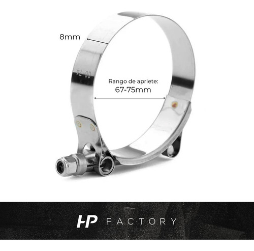 Imagen 4 de 11 de Abrazadera `t´ 2.5´ + 8mm Ftx Fueltech