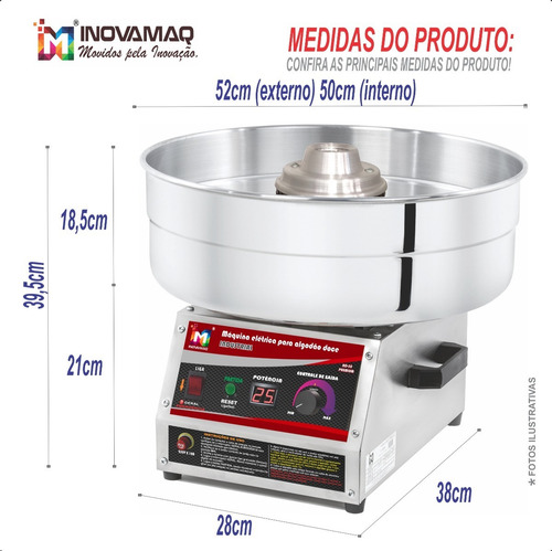 Imagem 6 de 7 de Máquina Algodão Doce Industrial Digital - 12x Sem Juros