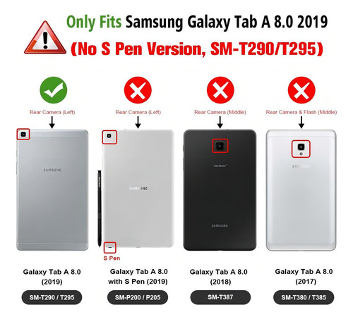 Funda Para Samsung 8.0 Tab A Sm-t290 2019 Black Fintie N