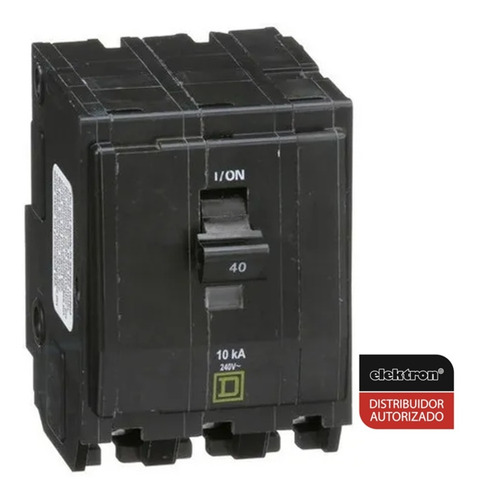 Imagen 2 de 3 de Pastilla Interruptor Termomagnético Qo340 3polo40a Schneider