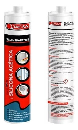 Sellador Tacsa Silicona Acética color transparente