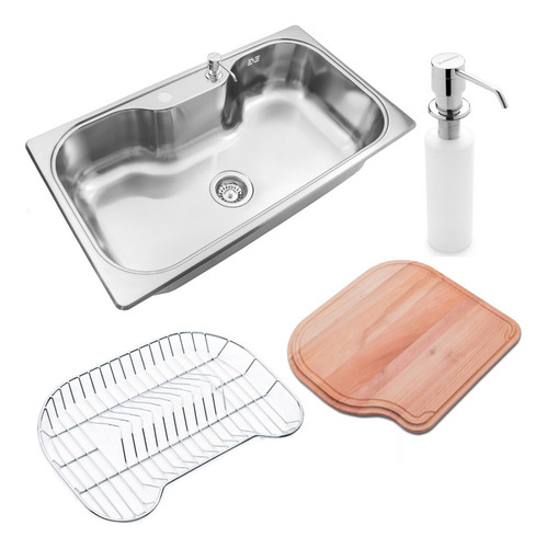 Johnson Pileta De Cocina Luxor, Dosificador Y Accesorios