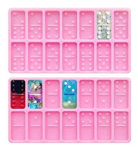 Imagen 1 de 1 de Molde De Silicona Modelo Domino Ideal Resina Yeso Etc
