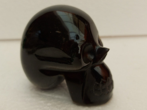 Cráneo Tallado En Obsidiana Dorada Artesanal (Usado)