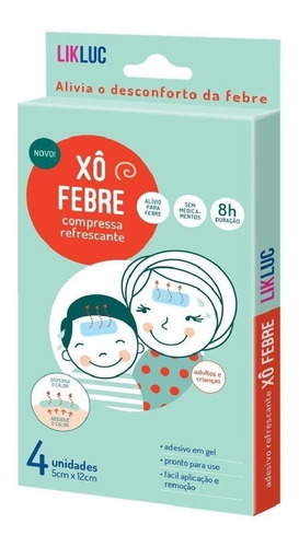 Xô Febre Compressas Refrescantes Para Alivio Da Febre Likluc