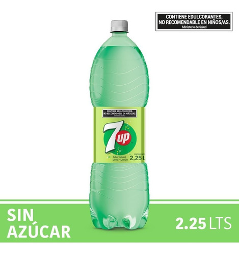 Gaseosa Seven Up Sin Azúcar Botella 2.25 L